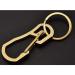Anoley Carabiner Clip Retractable Ring Set Titanium Keychain Quick Release Hooks for Men Women 1 Pack Gold