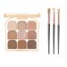 9 Colors Eyeshadow Palette Kit Eyeshadow Palette with 3 Eyeshadow Brushes Cute Toast Shaped Blushed Eyeshadow Palette Matte & Shimmer Glitter Long-lasting Nude Eye Shadow Daily Eye Makeup (#01) 0.93 Ounce (Pack of 4) Late Autumn Maple Leaf