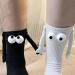 DIY Couple Holding Hands Socks Funny Magnetic Suction 3D Doll Couple Socks Accessory Funny Socks for Couple hand Mix