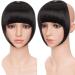 SEGO Clip-in Pony Hairpiece Extensions - Realistic Dark Black Fringe Bangs One Piece Front Hair Extension for International Shipping - Buy Online on GoSupps.com