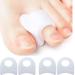 4-Pack White Gel Toe Separators & Stretchers | Comfortable Silicone Protectors for Overlapping & Hammer Toes - Buy Online on GoSupps.com