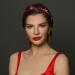 HINZIC Red Flower Crown & Earring Set - Bridal Rhinestone Pearl Headpiece for Wedding & Engagement - Buy Online on GoSupps.com