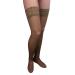 ITA-MED Sheer Compression Stockings - 23-30 mmHg Thigh High Closed Toe Beige Large Large Beige
