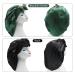 Hanbertti Silk Satin Hair Bonnet 2 Pack - Adjustable Bonnet for Curly Hair - Black+Dark Green - Ideal for Sleeping - Women/Girls - Buy Online on GoSupps.com