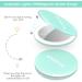 wobsion Travel Makeup Mirror with Lights Rechargeable Dimmable 26 Leds Light Mirror 1x/10x Magnification Compact Mirror with Light 4in Handheld Portable Mirror for Handbag Gifts for Girls Cyan - Buy Online on GoSupps.com