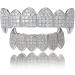 Jimory Hip Hop Grillz - Micro Inset Zircon Gold & Silver Teeth Decorations | Perfect Halloween Gift - Buy Online on GoSupps.com
