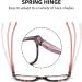 Shop Edgun Blue Light Blocking Reading Glasses for Men & Women | White Bean Flower Frame +2.5 | Anti-Eye Strain Spring Hinges - Buy Online on GoSupps.com