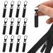 Narosebe 12 pieces Zipper Zipper Small Metal Replacement Zipper For Zipper Repair Zipper Zipper Zipper Zipper Receptive zipper Spare parts for jackets clothing pants (black)