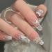 Temperament manicure sweet and cool milky white gradient butterfly nail patch fake nails wearing nail products detachable handmade.(M) - Buy Online on GoSupps.com