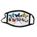 Yliquor Mouth Covering For Protection Butterfly Design Printed Anti-Face Dust Washable Earloop Cotton Cloth Dust Face Bandanas (White 1 PC)