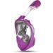 Vaincre 180 Full Face Snorkel Mask - Anti-Fog & Anti-Leak - Purple S/M - Buy Online on GoSupps.com