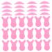 Eyelash Lifting Stick 1 Set Eyelash Silicone Gasket Triple Plastic Pink Eyelash Brush Eyelash Curlers