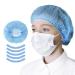 HARD Disposable Bouffant Caps | Hair Net | Elastic Dust Cap 50 Pieces Blue