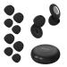 IFECCO Sleep Ear Plugs Noise Cancelling - Reusable Silicone Earplugs for Noise Reduction 30dB with 4 Pair Eartips in XS/S/M/L Earplugs Hearing Protection for Focus Study Work (Black) Black XS S M L