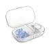 Nuvita 7052 Orthosoft Light - Set of 2 Rullers made of 100% silicone with orthodontic suction wart 0m+ and self -sterilizing cover - blue/transparent.