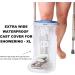 YUNCHI Waterproof Extra Wide Leg Cast Cover for Shower - XL-Extra Wide Foot Protector for Foot Surgery and Fracture - Fits Shin Size 13-28 - Buy Online on GoSupps.com
