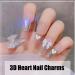 3D Heart Nail Charms - 80 Pcs Metal Love Heart Nail Art Charms for DIY Nail Decor - Gold & Silver Shiny Nail Studs and Jewels - Nail Art Decorations and Crafts - Buy Online on GoSupps.com