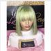 Buy BGHJUE African Green Bob Lace Front Wig - Pre-Plucked Human Hair for Black Women - Buy Online on GoSupps.com