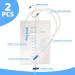 Extra Large Urinary Drain Bags 2000ml - Unisex Medical Drainage Bags with Anti Reflux Valve & Metal Hook (2 Pack) - International Shipping Available - Buy Online on GoSupps.com