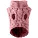 Shop Petyoung XL Dog Sweater Vest - Warm Wool Coat for Small to Medium Dogs - Soft Knitted Crochet in Dark Pink - Buy Online on GoSupps.com
