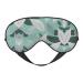 Mint Gray Leaves Print Double-Sided Eye Mask Soft and Light Blocking for Enhancing Sleep Quality