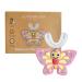 autobrush U Shaped Kids Manual Toothbrush- 360 Design for 5.1X Better Cleaning with Unique Nylon Bristles Comfort Grip Handle Waterproof Design Ages 6-8 Butterfly (Double-Sided) Butterfly (6-8 Ages)