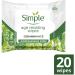 Simple Regeneration Age Resisting Biodegradable Facial Wipes remove make-up and fights premature ageing for sensitive skin 20 wipes package may vary (Pack of 2) 20 Count (Pack of 2) Age Resisting - Buy Online on GoSupps.com