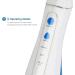 KouRy Cordless Water Flosser - 3 Modes Portable Dental Irrigator with 5 Jet Tips for Travel Braces & Bridges Care | Rechargeable Oral Cleaner - Buy Online on GoSupps.com