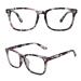 GQUEEN horn-rimmed glasses without prescription fake glasses nerd glasses women men UV400 PE2 1 flower color