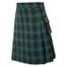 CEWIFO Scottish kilt shoes with a high waist Scottish hybrid garden simple and stylish Scottish kilt slim daily fold rock men's smooth zip original 3xl A2 green