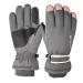 Toyosport Winter Ski-Snowboard gloves: snow dealers thermal gloves waterproof windproof winter gloves for women and men skiing hiking cycling gray black