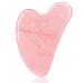 Gua Sha Facial Tool,Guasha Tool for Face,Facial and Body Massager,Natural Stones Rose Quartz,Scraping and SPA Acupuncture Therapy to Lift,Decrease Puffiness and Tighten.(Pink)