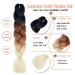Fanyu 3 Packs 24 Synthetic Braiding Hair - Ombre Jumbo Braids Extensions for Crochet (DB-Black-Brown Blonde) - Buy Online on GoSupps.com