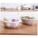 Zerodeko Lid Storage Size Vegetable Multi-Purpose Small Drain Washing Kitchen Round Basket White with Size 1 White - Buy Online on GoSupps.com