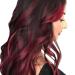 TIREOW Sexy Gradient Black Red Party Wigs Long Curly Hair Mixed Colors Synthetic Wig