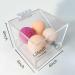 Acrylic Beauty Blender Sponge Holder with Dustproof Lid - Clear 4 Hole Makeup Sponges Display Stand for Bathroom - Buy Online on GoSupps.com