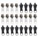 BCZR Pack of 24 ZIP Pull zipper slider fix zipper zipper replacement slider for jacket coat luggage (black/brown)