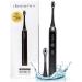 Electric Toothbrush for Adults Sonic Toothbrush with Replaceable Heads and 15 Brushing Modes Rechargeable Waterproof Toothbrushes for Plaque Removal with Charging Base and Travel Cap