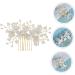 Angoily Bridal Comb Hair Accessories for Bride Wedding Bride Hair Comb Bridal Flower Hair Comb Hair Accessory for Women Floral Hair Comb Tiara Pearl Miss Beautiful Ceramic Flower - Buy Online on GoSupps.com