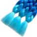 RN BEAUTY Synthetic Jumbo Braiding Hair 24 Inch - Ombre Jumbo Braids 3 Bundles Deal for Twist Crochet Weave Braid - Heat Resistant High Temp Fiber - Black/Blue/Azure - Buy Online on GoSupps.com