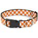 Buckle-Down Plastic Clip Collar - Checker White/TN Orange - 1/2" Wide - Fits 9-15" Neck - Large 1" Wide - Fits 15-26" Neck - Large