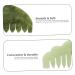 Natural Jade Gua Sha Comb Set - 4 Pcs Scalp Massager for Stress Relief | Smooth Jade Kamm for Head Face Hand & Leg Gifts - Buy Online on GoSupps.com