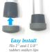 Deluxe TuffCaps Walker Glide Covers - Gray - 2 Pairs | Non-Slip Replacement Caps for Rubber Tips - Buy Online on GoSupps.com