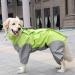 TFENG Waterproof Dog Raincoat with Removable Hoodie - Adjustable Outdoor Jacket for Dogs 10 Sizes Available (Green 69cm Back Length) - Buy Online on GoSupps.com