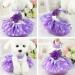 Yekeyi Spring Summer Princess Pet Dress for Rabbits Dogs & Cats - Cute Bunny Tutu Costumes & Clothing with Violet Leaves - Buy Online on GoSupps.com