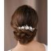 Unicra Flower Hairpins for Brides | Silver Wedding Hair Accessories Pearl Hair Clips & Headdresses for Women & Girls - Buy Online on GoSupps.com