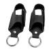 2pcs PU Leather Asthma Inhaler Holder Portable Asthma Inhaler Holder Case with Clip for Home Work or Travel (Black)