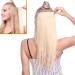 Buy Real Hair Clip-In Extensions | 25cm 5Clips Thick 7A Bleach Blonde - Soft Human Hair - Buy Online on GoSupps.com
