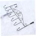 STOBAZA Office Coat Hanger 7 Over Door Towel Mounted Hooks Cloth Hanging Holder Clothes Hook Coat Rack No Trace Kitchen Hanger Black 43.00X23.00X5.00CM - Buy Online on GoSupps.com