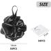 4-Piece Bath Flowers 4-Piece Hooks Soft Foaming Sponge Bath Sponge Exfoliating Sponge Body Scrub Pad and Back Cleaner (Black) - Buy Online on GoSupps.com